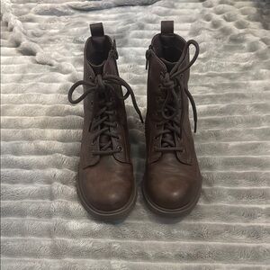 Wonder Nation Brown Lace-Up Ankle Boots